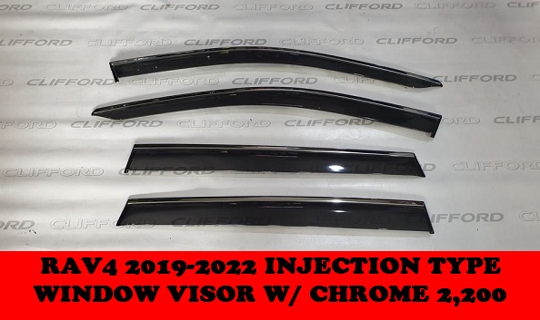 WINDOW VISOR W/ CHROME RAV4 2019-2022